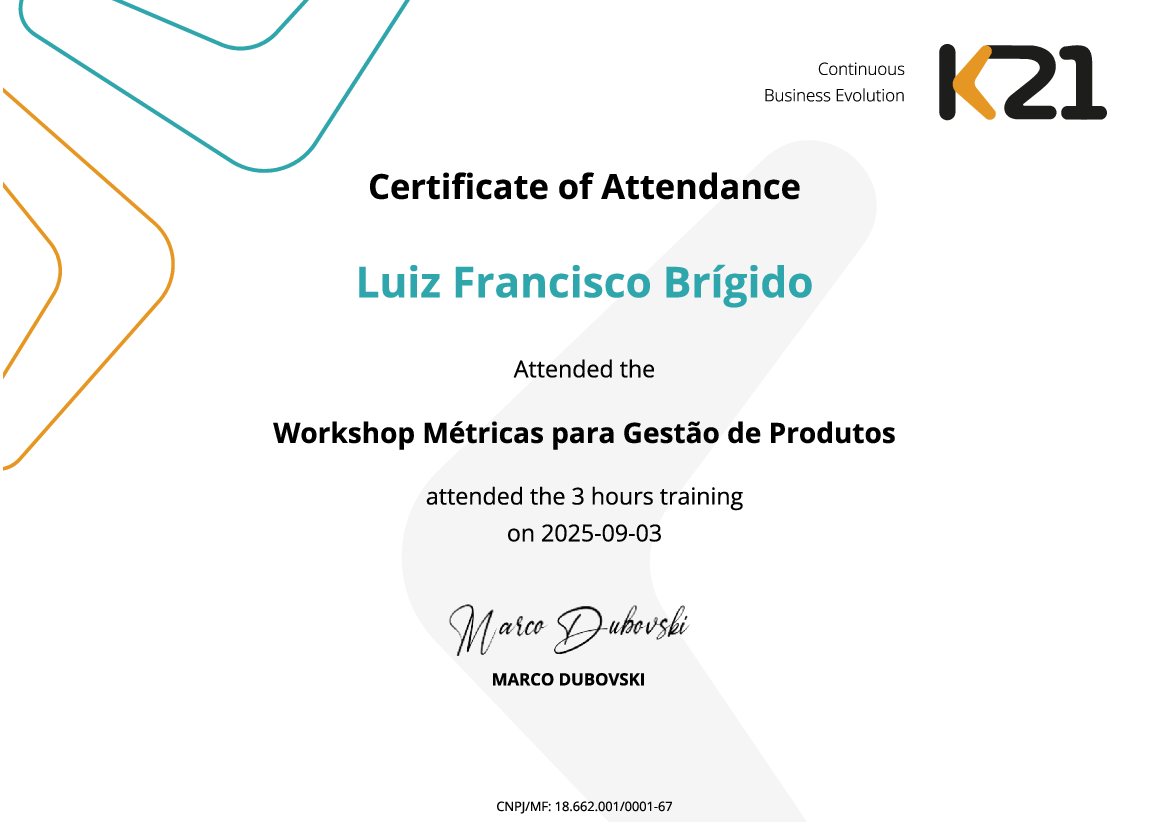 Certificado K21